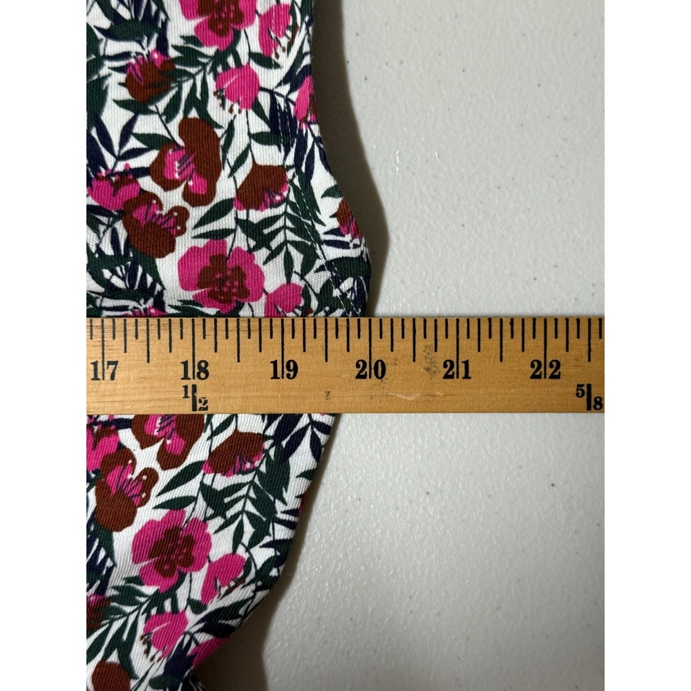 Boden Womens Jersey Floral Knee Length Dress Size 12R Sleeveless Pockets Cottage - Picture 11 of 13